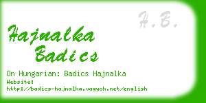 hajnalka badics business card